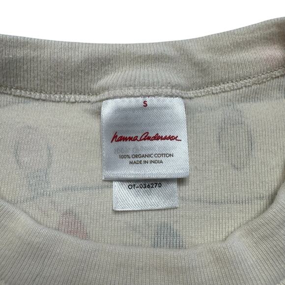 HANNA ANDERSSON Holiday Pajama Top in Bright Bulbs Sz Small Adult Lights Organic - Picture 6 of 9